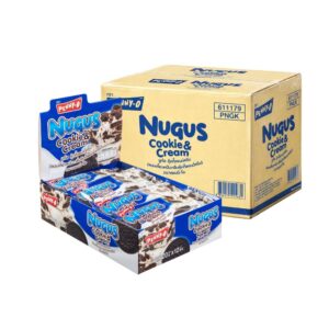 makro-snack-1692 เพนนีโอ นูกัส ขนมเคี้ยวหนึบ ยกลัง รสคุกกี้แอนด์ครีม 20 กรัม แพ็ก 12 ชิ้น x 24