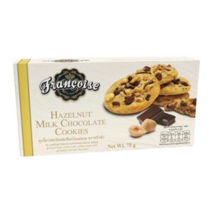 makro-snack-1695 ฟรังซัว คุกกี้ฮาเซลนัทผสมช็อกโกแลตนม 75 ก. HAZELNUT MILE CHOCOLATE COOKIES (FRANCOISE BRAND) 75 g.