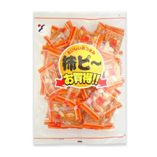makro-snack-1702 ข้าวอบกรอบผสมถั่วลิสง แพ็คสุดคุ้ม ขนมถั่วญี่ปุ่น Kaki Pi Value Pack (Yamaei Brand)