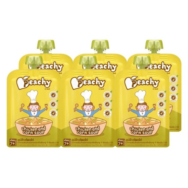 Peachy ชุดสุดค้ม รสซุปข้าวโพดไก่ 6 ถุง (R9 = 6ถุง)