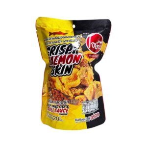 O-yua หนังปลาแซลม่อนทอดกรอบ รสปลาราดพริก 20g Crispy salmon Skin Deep-Fried Fish &Chili Sauce Fla.ตราโอยั๊วะ