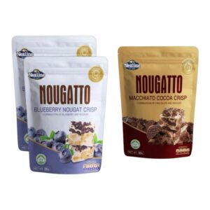 [3 ห่อ 100 บาท] (50 กรัม) Nezline Nougatto Nougat Crisp นูกัตโตะ ขนมนูกัต มาเคียโต้ 3 รสชาติ ขนาดพกพา ตราเนสไลน์ บลู2+ช็อก1