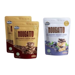 [3 ห่อ 100 บาท] (50 กรัม) Nezline Nougatto Nougat Crisp นูกัตโตะ ขนมนูกัต มาเคียโต้ 3 รสชาติ ขนาดพกพา ตราเนสไลน์ ช็อก2+บลู1