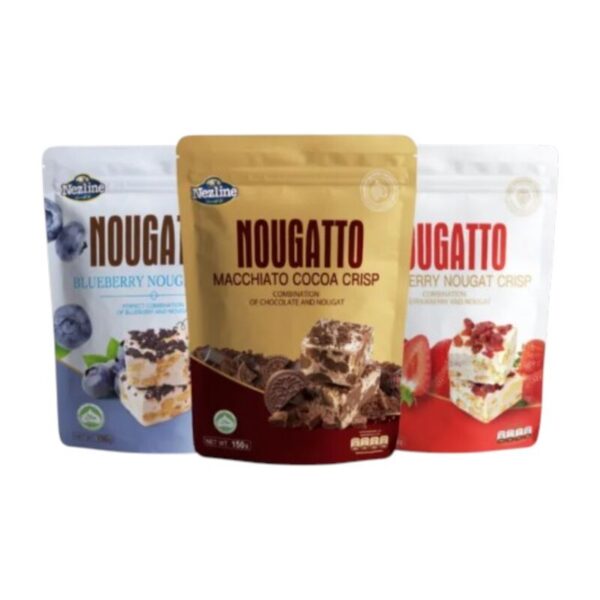 [โปร 3 ห่อ] NOUGATTO นูกัตโตะ มัคคิอาโต้ โกโก้คริซพ (ขนมมัคคิอาโต้สอดไส้นูกัต) ตราเนสไลน์ Nougat Nezline 150 กรัม
