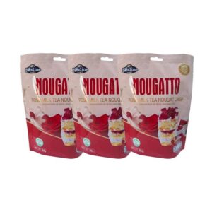[3 ห่อ 100 บาท] (50 กรัม) Nezline Nougatto Nougat Crisp นูกัตโตะ ขนมนูกัต มาเคียโต้ 3 รสชาติ ขนาดพกพา ตราเนสไลน์ (3 ห่อ) ชานมกุหลาบ