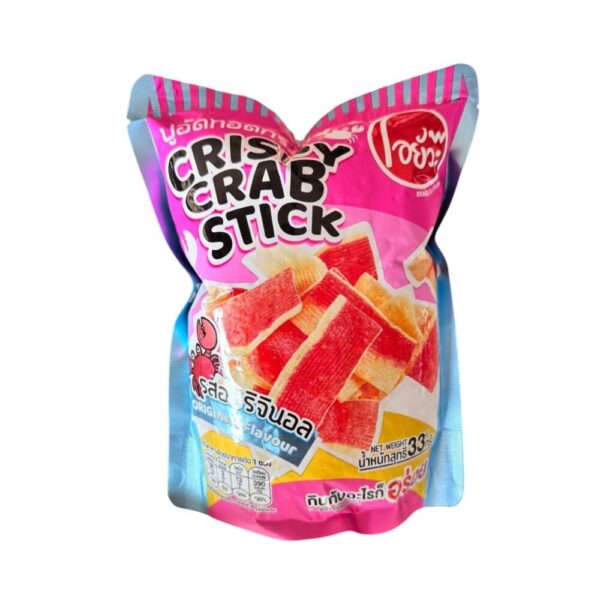 O-yua ปูอัดทอดกรอบ รสออริจินอล ตราโอยั๊วะ Crispy Crab Stick Original Flavour. ขนาด 33 กรัม