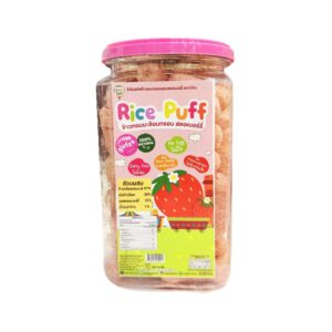 makro-snack-1815 Begin Baby Rice puff (แบบกระปุกสุดคุ้ม )ขนมข้าวผสมผักอบกรอบสําหรับเด็ก แบบแท่ง รสสตอเบอร์รี่
