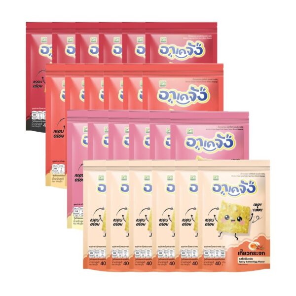 อาเคจัง เกี๊ยวกระจก เซ็ตกรอบยกลัง คละรสละ6ห่อ (24 ห่อ) ขนาด 40 กรัม