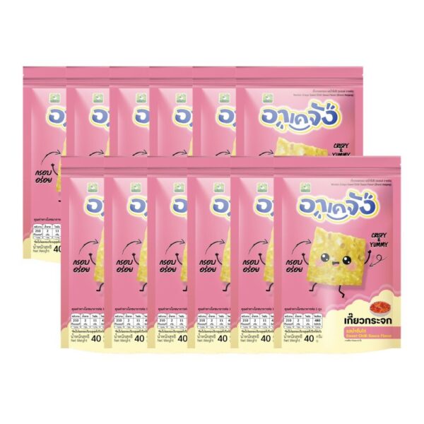 อาเคจัง เกี๊ยวกระจก เซ็ตกรอบยกโหล รสน้ําจิ้มไก่ 12 ห่อ ขนาด 40 กรัม