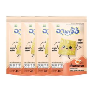 อาเคจัง เกี๊ยวกระจกกรอบ เซ็ตทดลอง รสไข่เค็มแซ่บ4ห่อ ขนาด 40 กรัม