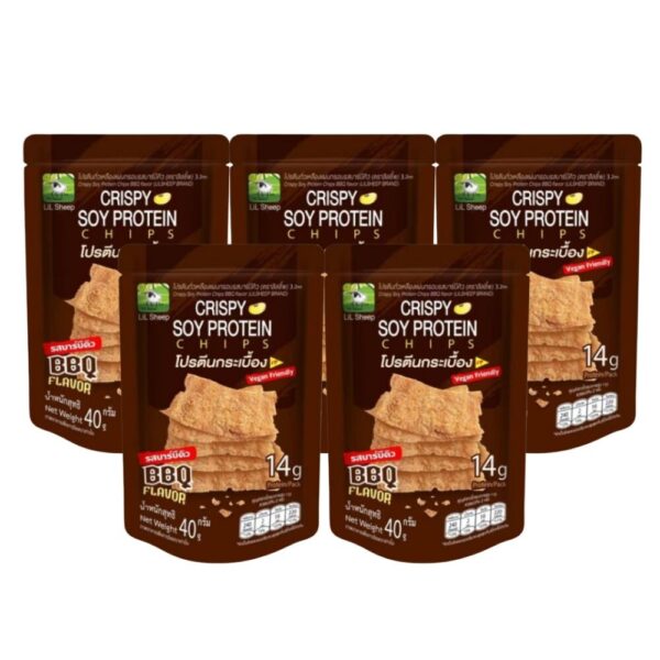 makro-snack-1875 ลิลชี้พ โปรตีนกระเบื้อง BBQ 5 ห่อ ขนาด 40 กรัม