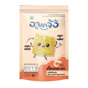 อาเคจัง เกี๊ยวกระจก1ห่อ 40กรัม รสไข่เค็มแซ่บ ขนาด 40 กรัม