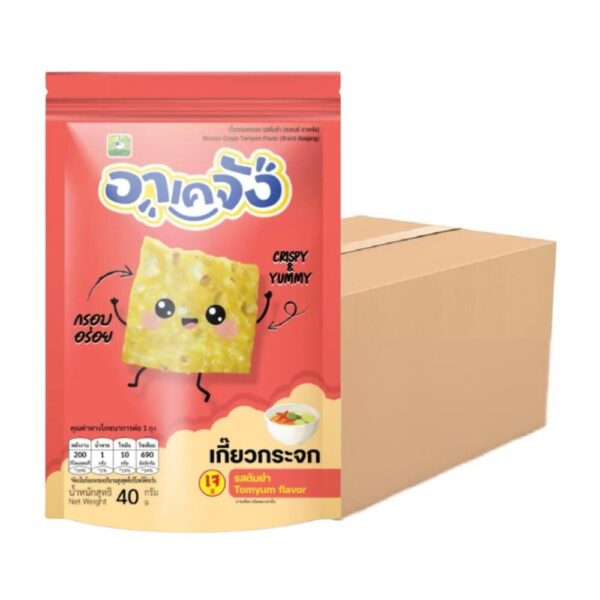makro-snack-1877 อาเคจัง เกี๊ยวกระจกรสต้มยํา 24 ห่อ รสต้มยํา ขนาด 40 กรัม