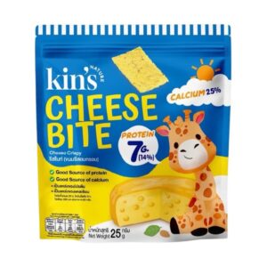 makro-snack-1913 Kin's Nature Cheese Bite ขนมชีสอบกรอบ ขนมสําหรับเด็ก ชีสไบท์ 25 กรัม