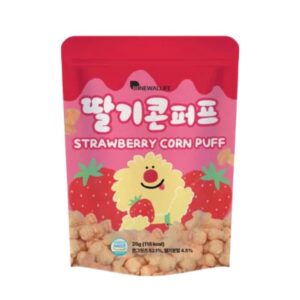 makro-snack-1923 Kin's Nature ขนมนําเข้าจากเกาหลี สตรอว์เบอร์รี่คอร์นพัฟ 25 กรัม