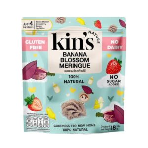 makro-snack-1933 Kin's Nature เมอแรงก์ คิซ ขนมสําหรับเด็กจากผัก เมอแรงก์ รสหัวปลี 18 กรัม