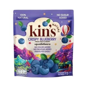 makro-snack-1934 Kin's Nature ขนมเด็กจากผลไม้ บลูเบอร์รี่อบกรอบ 13 กรัม