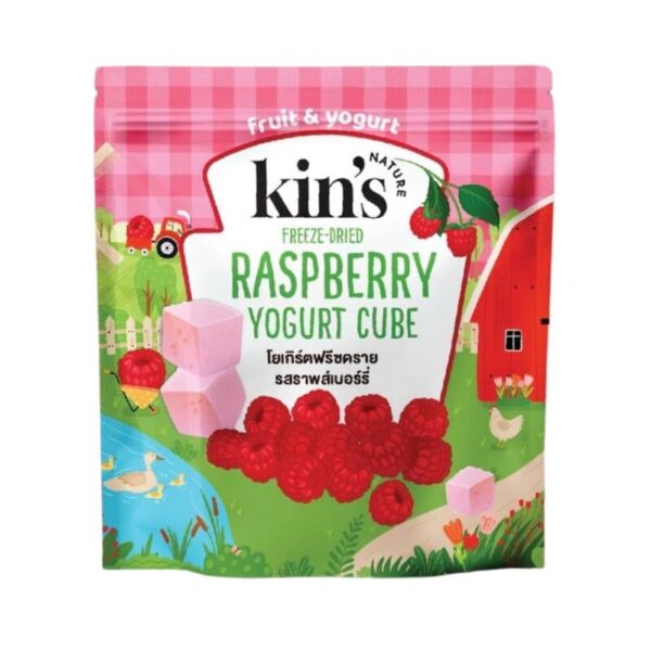 Kin's Nature โยเกิร์ตฟรีซดราย รสราสพ์เบอร์รี่ 14 กรัม