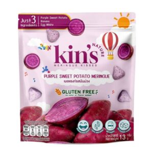 makro-snack-1940 Kin's Nature เมอแรงก์ คิซ ขนมสําหรับเด็กจากผัก เมอแรงก์ รสมันม่วง 13 กรัม