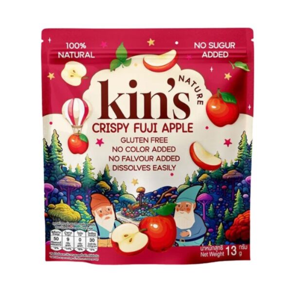 makro-snack-1946 Kin's Nature ขนมเด็กจากผลไม้ Apple Fuji กรอบ 13 กรัม