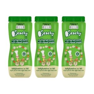 makro-snack-1952 เซตขนมพัฟฟ์ธัญพืชรสผักรวม 3 กระปุก (R16 = 3)