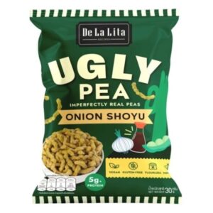 [1 ซอง] UGLY PEA 30 กรัม อร่อย แคลต่ํา ไม่ทอด ทําจากถั่วลันเตา De La Lita เดอลาลิต้า อักลี่พี ขนมคลีน ONION SHOYU