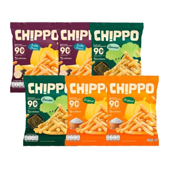 CHIPPO 20 กรัม อร่อย แคลต่ํา ไม่ทอด De La Lita เดอลาลิต้า ขนมคลีน คละรส 6 ซอง
