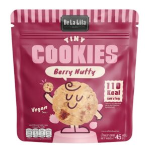 [1ซอง] TINY COOKIE ไทนี่คุกกี้ 45 กรัม วีแกน แคลต่ํา De La Lita เดอลาลิต้า ขนมคลีน BERRY NUTTY