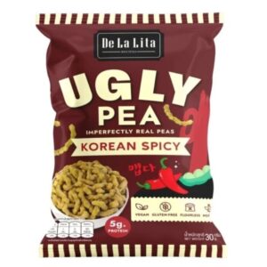 [1 ซอง] UGLY PEA 30 กรัม อร่อย แคลต่ํา ไม่ทอด ทําจากถั่วลันเตา De La Lita เดอลาลิต้า อักลี่พี ขนมคลีน KOREAN SPICY