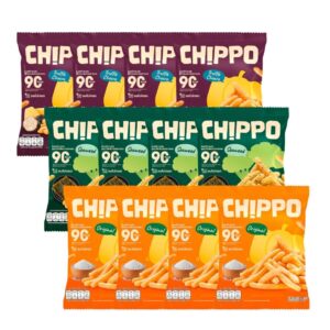CHIPPO 20 กรัม อร่อย แคลต่ํา ไม่ทอด De La Lita เดอลาลิต้า ขนมคลีน คละรส 12 ซอง
