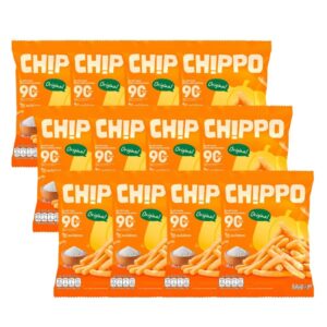 makro-snack-2040 CHIPPO 20 กรัม อร่อย แคลต่ํา ไม่ทอด De La Lita เดอลาลิต้า ขนมคลีน รสออริจินัล 12 ซอง