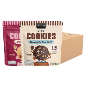 makro-snack-2041 TINY COOKIE ไทนี่คุกกี้ ขนาด 45 กรัม วีแกน แคลต่ํา De La Lita เดอลาลิต้า ขนมคลีน คละรส 24 ซอง