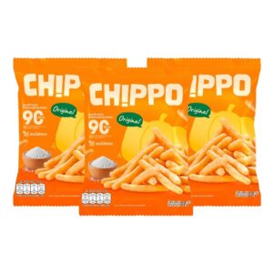 makro-snack-2048 CHIPPO 20 กรัม อร่อย แคลต่ํา ไม่ทอด De La Lita เดอลาลิต้า ขนมคลีน รสออริจินัล 3 ซอง