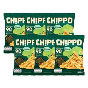 makro-snack-2050 CHIPPO 20 กรัม อร่อย แคลต่ํา ไม่ทอด De La Lita เดอลาลิต้า ขนมคลีน รสสาหร่าย 6 ซอง
