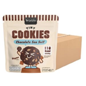 makro-snack-2052 TINY COOKIE ไทนี่คุกกี้ ขนาด 45 กรัม วีแกน แคลต่ํา De La Lita เดอลาลิต้า ขนมคลีน 24 CHOCOLATE SEA ...