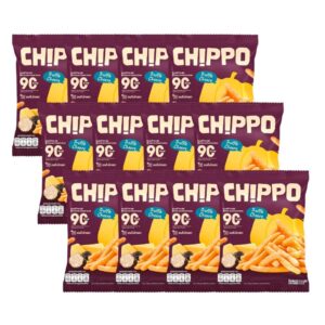 CHIPPO 20 กรัม อร่อย แคลต่ํา ไม่ทอด De La Lita เดอลาลิต้า ขนมคลีน รสทรัฟเฟิลชีส 12 ซอง