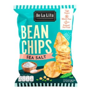 [1ซอง] BEAN CHIPS 25 กรัม ถั่ว 3 ชนิด แคลต่ํา ไม่ทอด เจ กลูเต็นฟรี De La Lita เดอลาลิต้า ขนมคลีน บีนชิปส์ ขนมคลีน SEA SALT