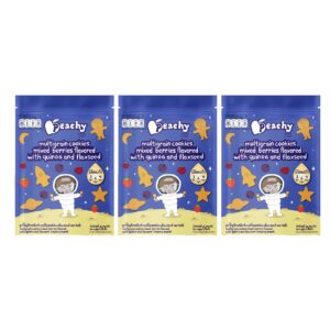 makro-snack-2104 Peachy คุกกี้ธัญพืช รสมิกซ์เบอร์รี่ แพ๊ค 3 ถุง ( R17 = 3 ถุง)