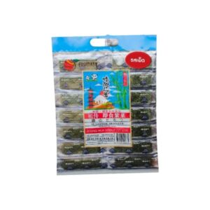 makro-snack-2123 (200 แผ่น) Panda Crispy seaweed สาหร่ายทะเลปรุงรส สาหร่ายเกาหลี ตราแพนด้า รสเผ็ด