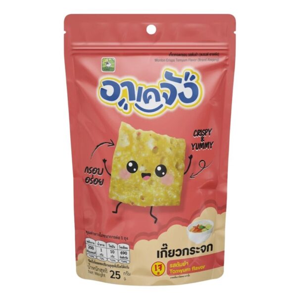 อาเคจัง เกี๊ยวกระจกจิ๋ว 1 ห่อ 25กรัม เกี๊ยวจิ๋วรสต้มยํา ขนาด 25 กรัม