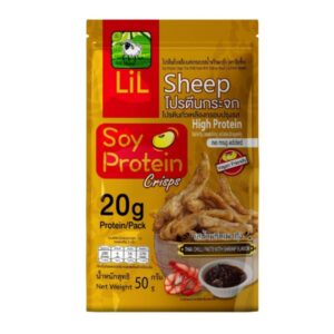 makro-snack-2134 (ใหม่)soy protein crisps โปรตีนกระจกรสน้ําพริกเผากุ้งหวานหอมน้ําพริก คีโตทานได้ โปรตีนสูงปราศจากผงชูรส พริกเผากุ้งไม่เจ ขนาด 50 กรัม