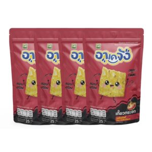 อาเคจังเกี๊ยวจิ๋วเซ็ตทดลอง ฮ๊อตชิลลี่จิ๋ว 4 ห่อ ขนาด 25 กรัม