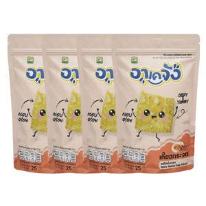 อาเคจังเกี๊ยวจิ๋วเซ็ตทดลอง ไข่เค็มแซ่บจิ๋ว 4 ห่อ ขนาด 25 กรัม