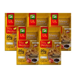makro-snack-2140 (ใหม่) set โปรตีนกระจกรสน้ําพริกเผากุ้ง 5 ห่อ หวานหอมน้ําพริกและกุ้ง soy protein crisps ขนมคลีน คีโตทานได้ ไม่ลงพุง ขนาด 50 กรัม