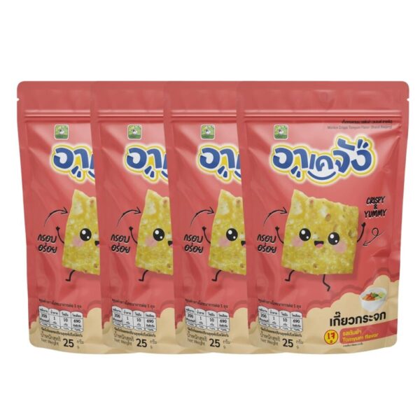 makro-snack-2142 อาเคจังเกี๊ยวจิ๋วเซ็ตทดลอง ต้มยําจิ๋ว 4 ห่อ ขนาด 25 กรัม