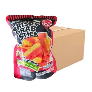O-yua ปูอัดทอดกรอบ รสพริกปีศาจ (ยกลัง 36 ซอง / 1 ลัง) ขนาด 33 กรัม Crispy Crab Stick Ghost Pepper Flavour.