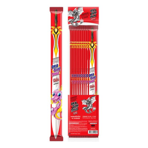 makro-snack-2175 ดราก้อนทังค์ ฟรุตกัมมี่ เยลลี่ กลิ่นโคล่า 20 ก. 12 ชิ้น