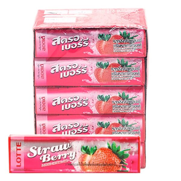 makro-snack-2214 ลอตเต้ สติ๊ก สตรอเบอร์รี่ 13.5 ก. 20 ชิ้น