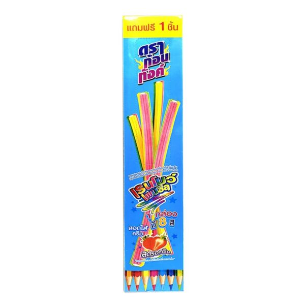 makro-snack-2273 ดราก้อนทังค์ เรนโบว์เพนซิล 22 ก. 8 ชิ้น