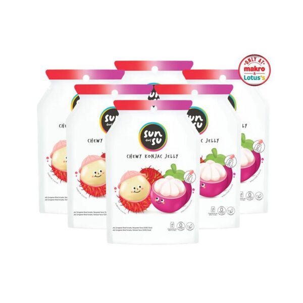 makro-snack-2352 ซันซุ เยลลี่ เงาะ & มังคุด 96 ก. x 6